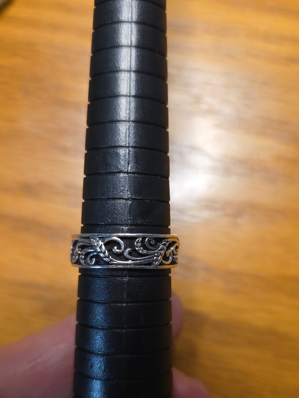 Intricate Filigree .925Sterling-Color Band Ring - Picture 7 of 7